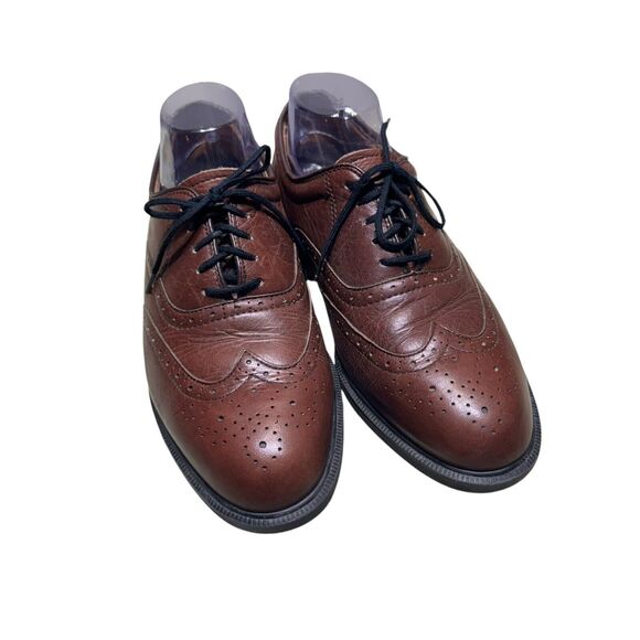 Roundtree & Yorke Brown Leather Oxford Men’s Dress Shoes Made In USA Size 8.5 - Picture 4 of 8